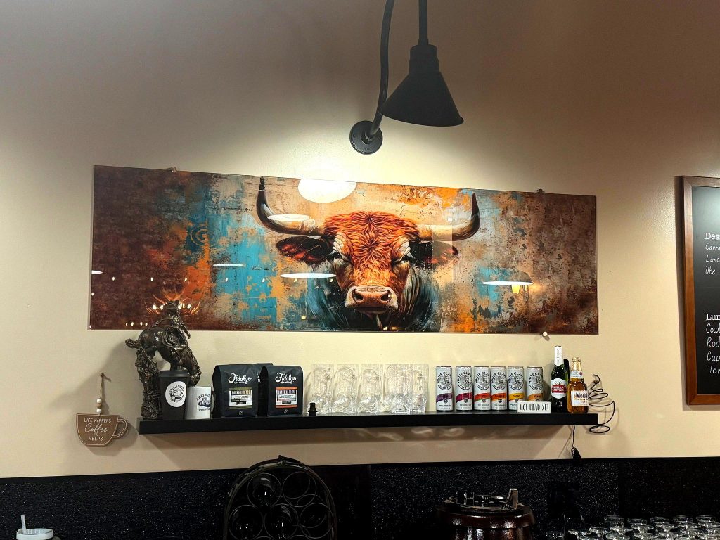 western steer painting